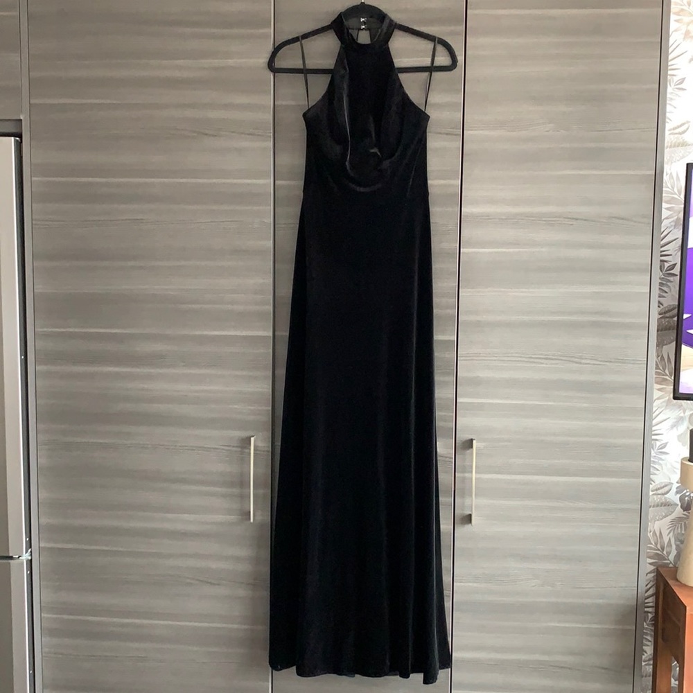 Revelry Tori Maxi Dress - Black Velvet - Size 2